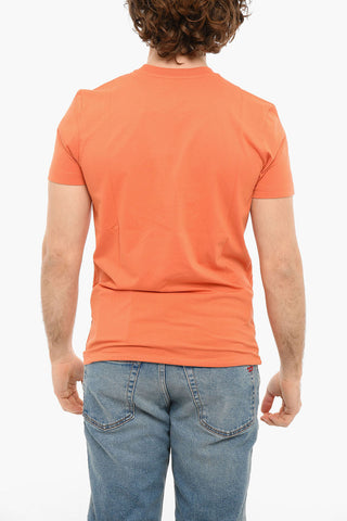 T-Shirt T-DIEGOR-C5 a Tinta Unita con Logo Stampato