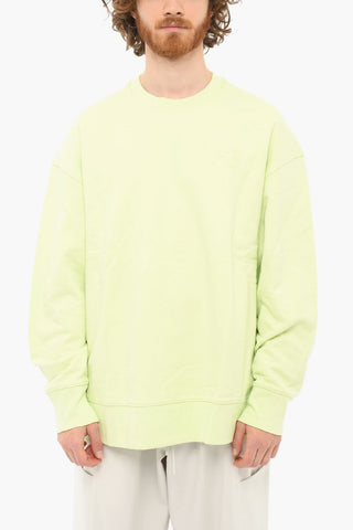 Logo print Brushed Cotton Crewneck Sweatshirt