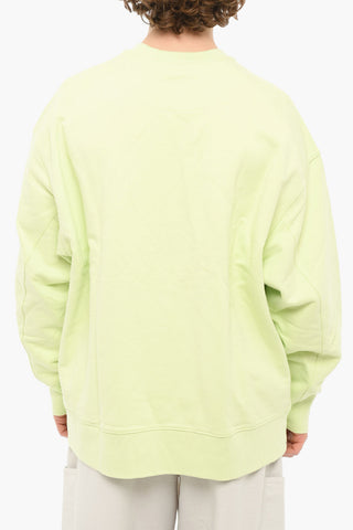 Logo print Brushed Cotton Crewneck Sweatshirt