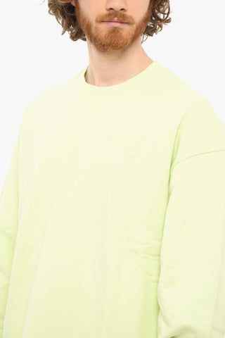 Logo print Brushed Cotton Crewneck Sweatshirt