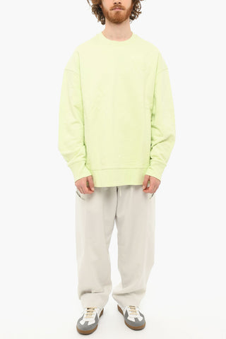 Logo print Brushed Cotton Crewneck Sweatshirt