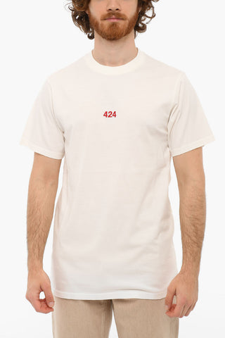 Embroidered Logo Crewneck Short Sleeved T-shirt