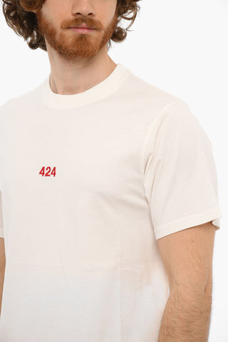 Embroidered Logo Crewneck Short Sleeved T-shirt