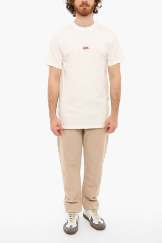 Embroidered Logo Crewneck Short Sleeved T-shirt