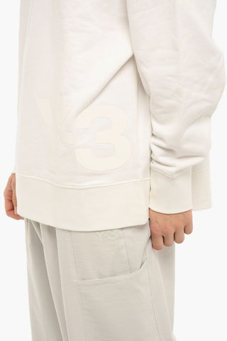 Felpa Girocollo In Cotone Garzato Con Stampa logo