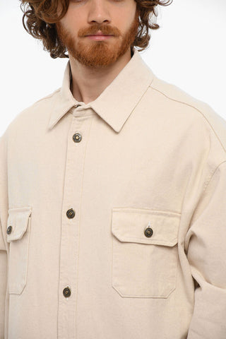 Overshirt In Jeans Con Chiusura A Bottoni