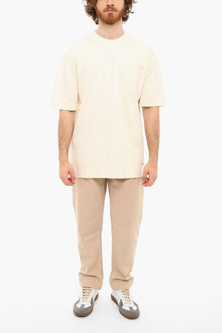 Crewneck UNDYED M Short Sleeved T-shirt With Breast Pocket