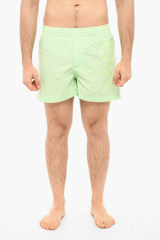 ADIDAS Logo print Swim Shorts With Drawstrings