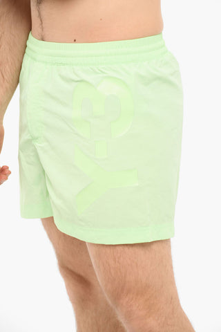 ADIDAS Logo print Swim Shorts With Drawstrings