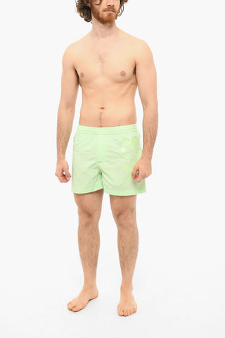 ADIDAS Logo print Swim Shorts With Drawstrings