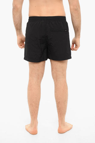 ADIDAS Logo print Swim Shorts With Drawstrings