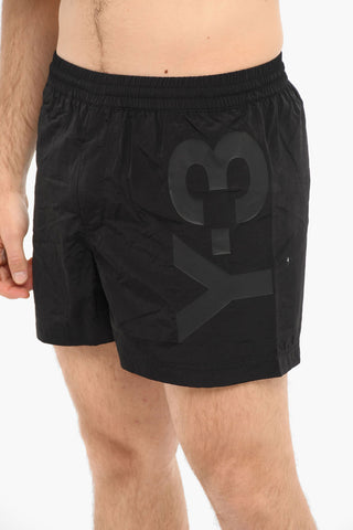 ADIDAS Logo print Swim Shorts With Drawstrings