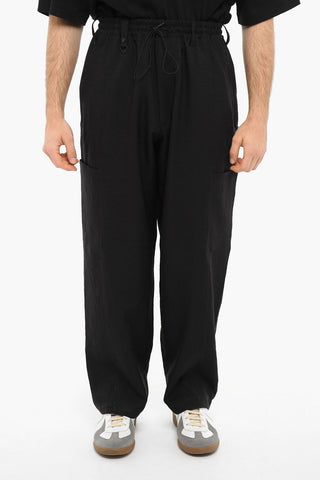 Logo Print Pants With Drawstrings