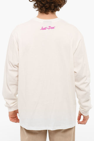 T-shirt Girocollo con Maxi Stampa Frontale