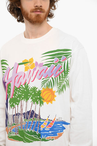 T-shirt Girocollo con Maxi Stampa Frontale