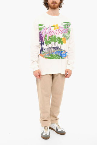 T-shirt Girocollo con Maxi Stampa Frontale
