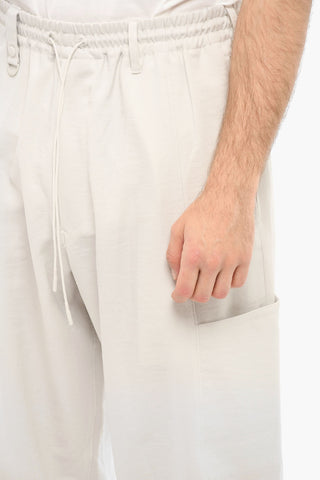 Logo Print Pants With Drawstrings