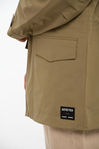 Hooded CASPER Coat With Waist Drawstring
