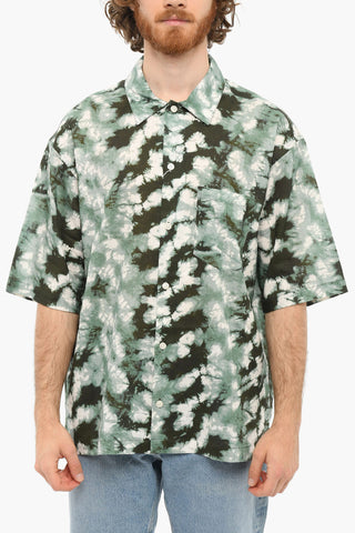 Linen Blend Printed AYO P Short Sleeved Shirt