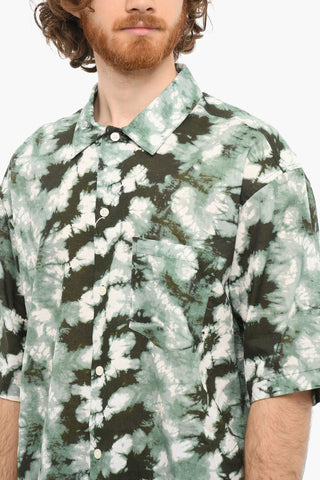 Linen Blend Printed AYO P Short Sleeved Shirt