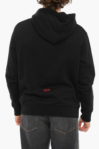 Embroidered Logo Brushed Cotton Hoodie
