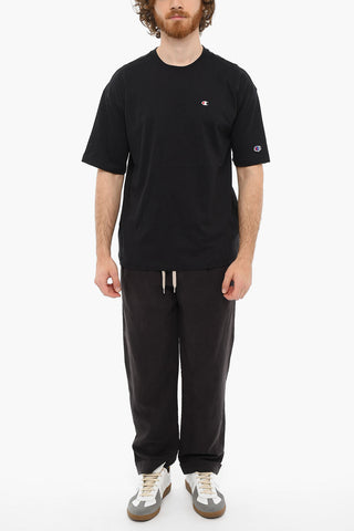 Embroidered Logo Crewneck Short Sleeved T-shirt