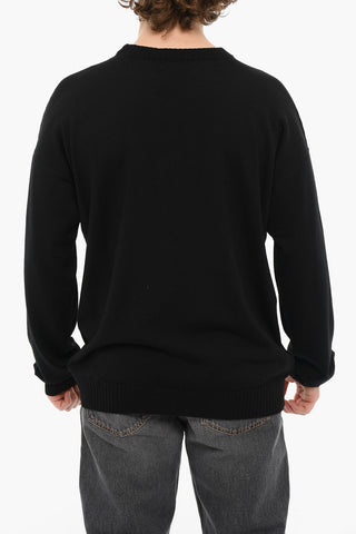 Crew Neck BOX LOGO Wool Sweater