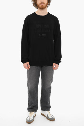 Crew Neck BOX LOGO Wool Sweater
