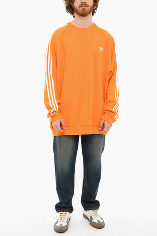 Embroidered Logo 3-STRIPES Crewneck Sweatshirt
