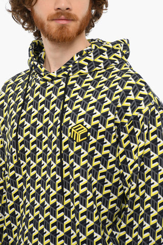 Printed Brushed cotton Hoodie With Embroidered Logo