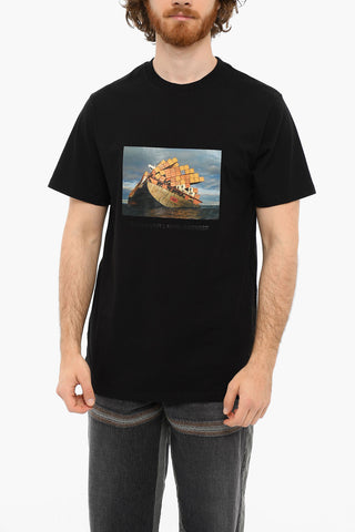Printed Crewneck Short Sleeved T-shirt