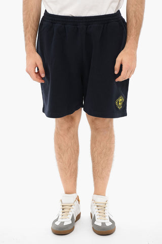 Embroidered Logo Brushed Cotton Shorts