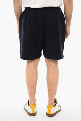 Embroidered Logo Brushed Cotton Shorts