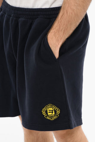 Embroidered Logo Brushed Cotton Shorts