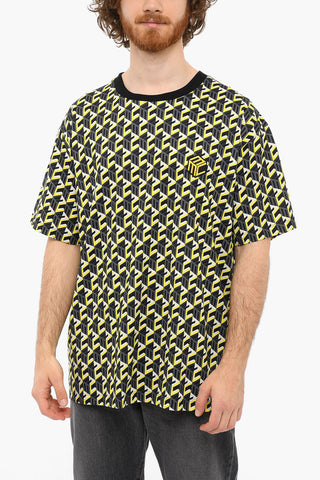 Crewenck Printed Short Sleeved T-shirt With Embroidered Logo