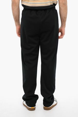 Contrasting Bands Joggers With Drawstrings