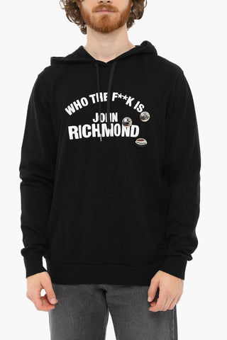 Embroidered Hoodie With Pins And Drawstrings