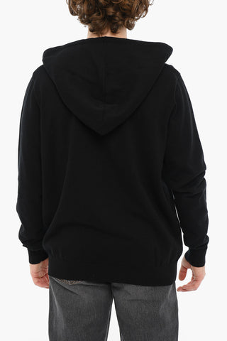 Embroidered Hoodie With Pins And Drawstrings