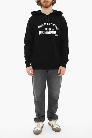 Embroidered Hoodie With Pins And Drawstrings