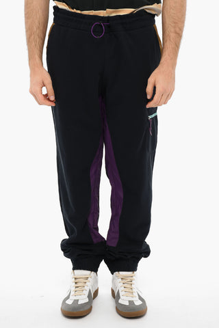 Brushed Cotton Joggers With Drawstrings