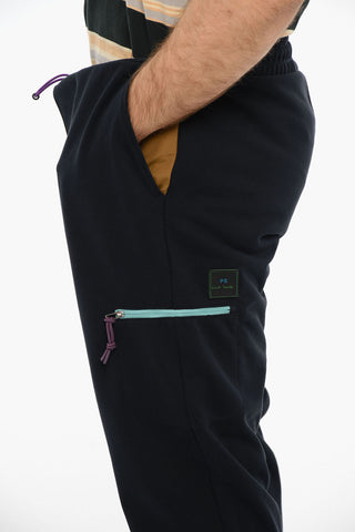 Brushed Cotton Joggers With Drawstrings