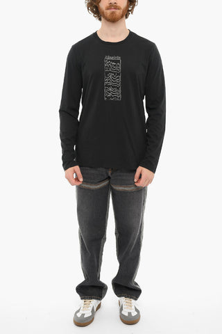 Crewneck Printed FREEQ Long Sleeved T-shirt