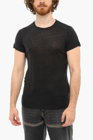 Crewneck Linen Long Sleeved T-shirt