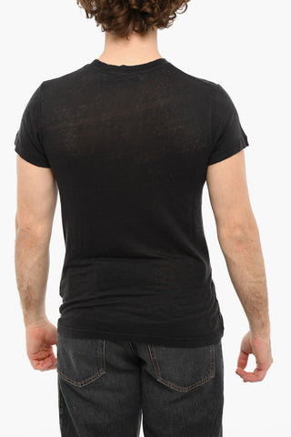 Crewneck Linen Long Sleeved T-shirt