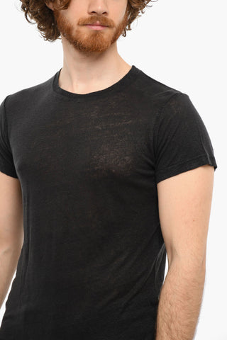 Crewneck Linen Long Sleeved T-shirt