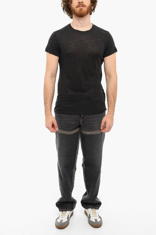 Crewneck Linen Long Sleeved T-shirt