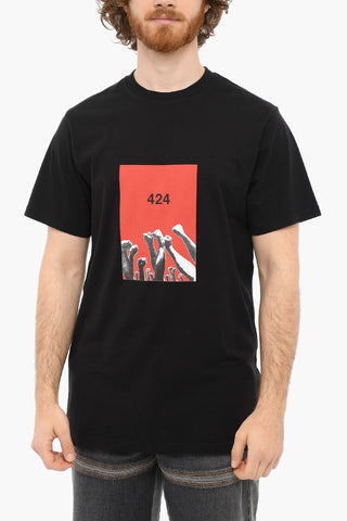 Printed Crewneck Short Sleeved T-shirt