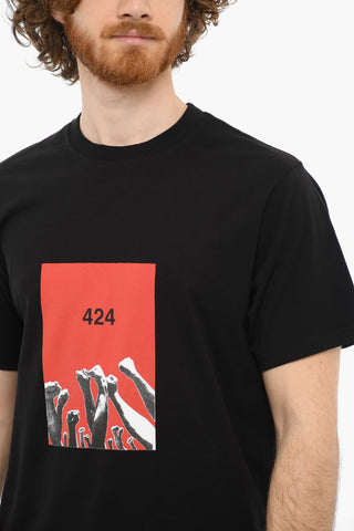 Printed Crewneck Short Sleeved T-shirt