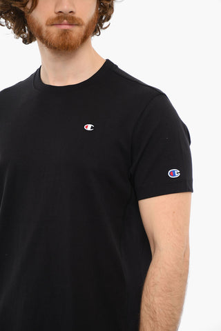 T-shirt A Maniche Corte Girocollo Con Logo Ricamato
