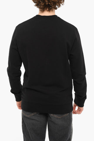 Embroidered Logo Brushed cotton Crewneck Sweatshirt